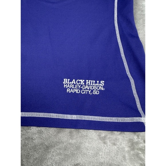 Harley Davidson Purple Tank Top Womens Small S Logo Embroidered Motorcycle Biker - Picture 2 of 7